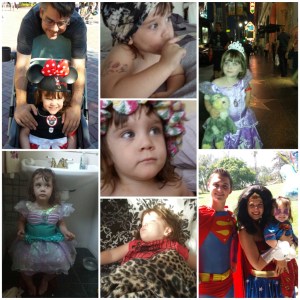 Darla's costumes range from Super Hero to Princess with stops in between